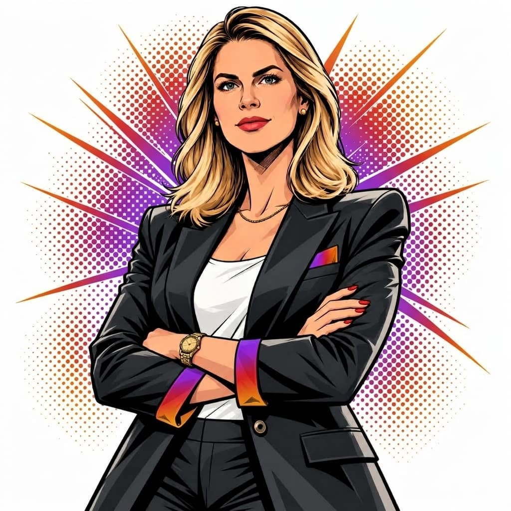 Illustration of Emma, a fictional founder, made with AI