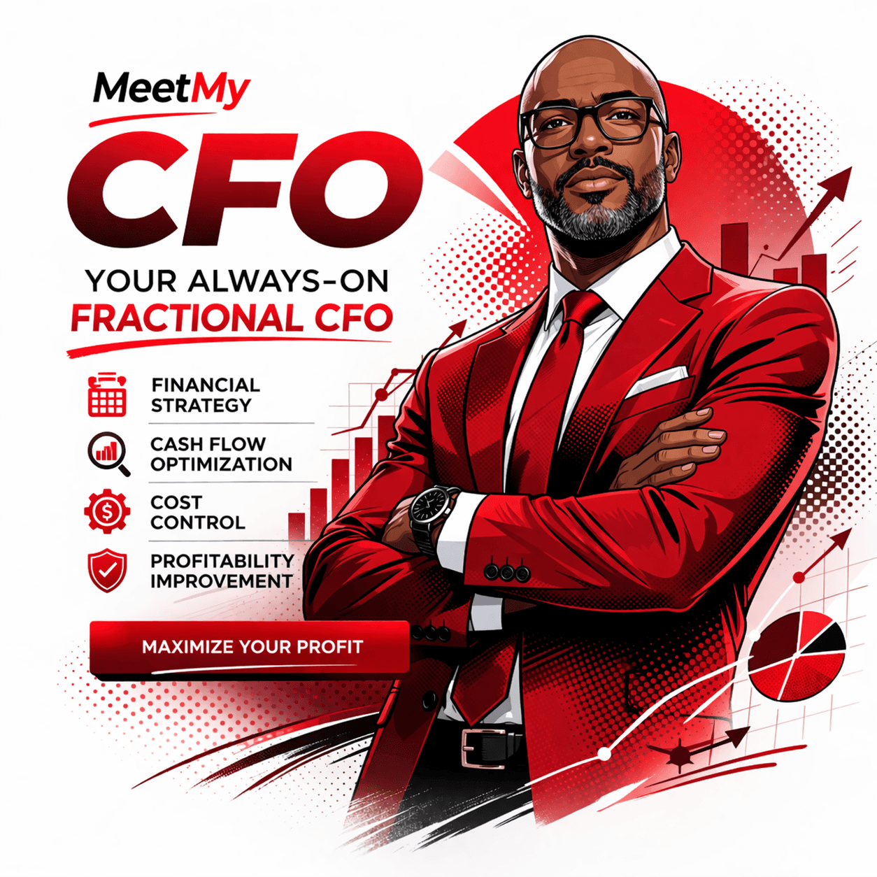 Frank, AI CFO (AI-generated illustration)